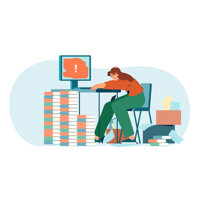 Persoană care exprimă oboseala mintală